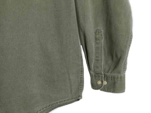 90s バナナリパブリック コットン 長袖 シャツ メンズ XL 旧タグ オールド 無地 ポケット付き 大きいサイズ シンプル ゆったり カジュアル