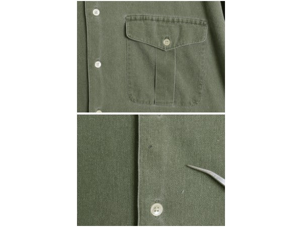 90s バナナリパブリック コットン 長袖 シャツ メンズ XL 旧タグ オールド 無地 ポケット付き 大きいサイズ シンプル ゆったり カジュアル