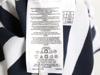 ブルックスブラザーズ ボーダー 鹿の子 半袖 ポロシャツ メンズ XL / 半袖シャツ カットソー スーピマ コットン ストレッチ 大きいサイズ