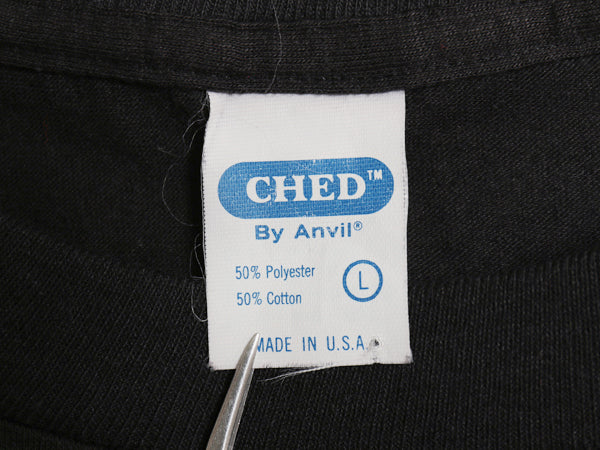 デッドストック 80s USA製 アンビル 無地 半袖 Tシャツ メンズ L 小さめ M 程 新品 ヴィンテージ シングルステッチ カットソー 黒 ブランク
