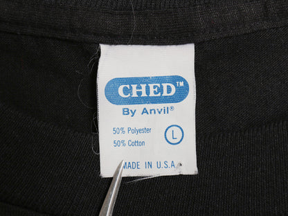 デッドストック 80s USA製 アンビル 無地 半袖 Tシャツ メンズ L 小さめ M 程 新品 ヴィンテージ シングルステッチ カットソー 黒 ブランク