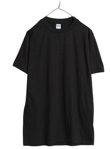 デッドストック 80s USA製 アンビル 無地 半袖 Tシャツ メンズ L 小さめ M 程 新品 ヴィンテージ シングルステッチ カットソー 黒 ブランク
