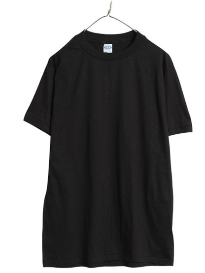 デッドストック 80s USA製 アンビル 無地 半袖 Tシャツ メンズ L 小さめ M 程 新品 ヴィンテージ シングルステッチ カットソー 黒 ブランク