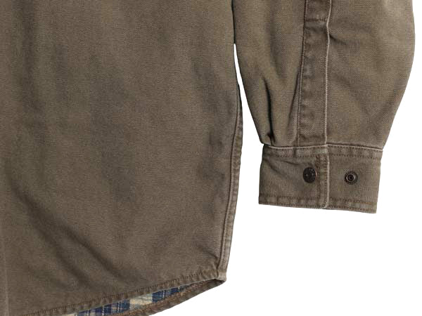 エルエルビーン ダック 長袖 シャツ メンズ M / 古着 長袖シャツ チェック フランネル ライナー付き ジャケット ワーク アウトドア 無地 