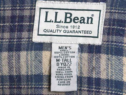 エルエルビーン ダック 長袖 シャツ メンズ M / 古着 長袖シャツ チェック フランネル ライナー付き ジャケット ワーク アウトドア 無地 