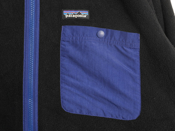 パタゴニア カーステンス ジャケット メンズ XL / 14年製 アウトドア シンチラ フリース フルジップ ブルゾン ツートン 大きいサイズ 黒 青