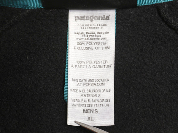 パタゴニア カーステンス ジャケット メンズ XL / 14年製 アウトドア シンチラ フリース フルジップ ブルゾン ツートン 大きいサイズ 黒 青