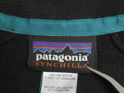 パタゴニア カーステンス ジャケット メンズ XL / 14年製 アウトドア シンチラ フリース フルジップ ブルゾン ツートン 大きいサイズ 黒 青