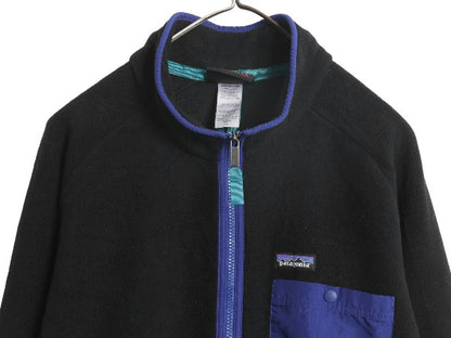 パタゴニア カーステンス ジャケット メンズ XL / 14年製 アウトドア シンチラ フリース フルジップ ブルゾン ツートン 大きいサイズ 黒 青