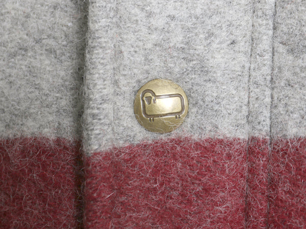 70s USA製 ウールリッチ フード付き ウール ハーフ コート メンズ S ヴィンテージ パーカー ジャケット ネイティブ ボーダー ブランケット