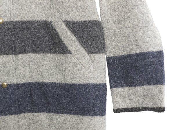 70s USA製 ウールリッチ フード付き ウール ハーフ コート メンズ S ヴィンテージ パーカー ジャケット ネイティブ ボーダー ブランケット