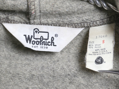 70s USA製 ウールリッチ フード付き ウール ハーフ コート メンズ S ヴィンテージ パーカー ジャケット ネイティブ ボーダー ブランケット