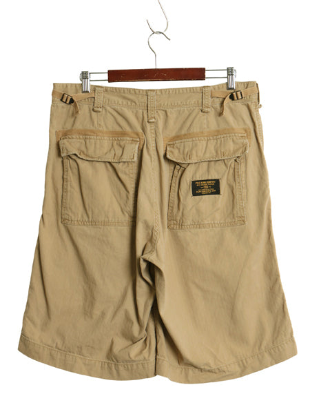 ポロジーンズ ラルフローレン コットン ショート パンツ メンズ 36 / ショーツ 短パン ノータック ハーフパンツ シンプル ゆったり カーキ 