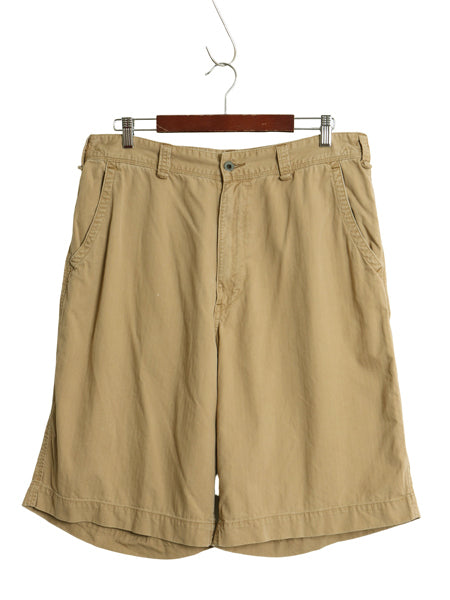 ポロジーンズ ラルフローレン コットン ショート パンツ メンズ 36 / ショーツ 短パン ノータック ハーフパンツ シンプル ゆったり カーキ 