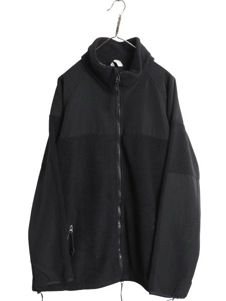 米軍実物 ECWCS GEN2 フルジップ フリース ジャケット メンズ L / ミリタリー アーミー ブルゾン 軍物 黒  無地 ポーラテック ハイネック