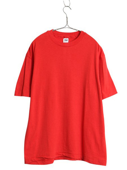 デッドストック 80s USA製 アンビル 無地 半袖 Tシャツ メンズ L / 新品 ヴィンテージ シングルステッチ カットソー トップス ブランク 赤