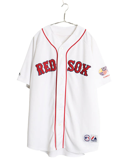 レッドソックス ベースボール シャツ メンズ XXL 程 MLB オフィシャル マジェスティック 大リーグ ユニフォーム ゲームシャツ 大きいサイズ