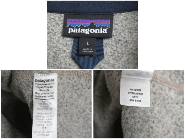 パタゴニア ベターセーター ハーフジップ メンズ L / 古着 22年製 アウトドア フリース セーター 裏起毛 プルオーバー ジャケット ツートン