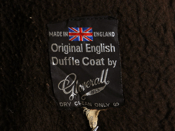 60s 70s イギリス製 ★ Gloverall コーデュロイ ダッフル コート メンズ L 程 古着 ヴィンテージ 太畝 ハーフコート ロング 裏ボア 無地 茶