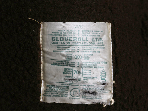 60s 70s イギリス製 ★ Gloverall コーデュロイ ダッフル コート メンズ L 程 古着 ヴィンテージ 太畝 ハーフコート ロング 裏ボア 無地 茶