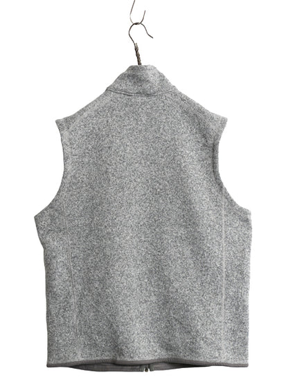 パタゴニア ベターセーター ベスト メンズ L / 古着 15年製 フリース セーター 前開き フルジップ アウトドア ハイネック 重ね着 霜降り 灰