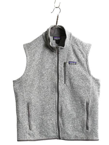 パタゴニア ベターセーター ベスト メンズ L / 古着 15年製 フリース セーター 前開き フルジップ アウトドア ハイネック 重ね着 霜降り 灰
