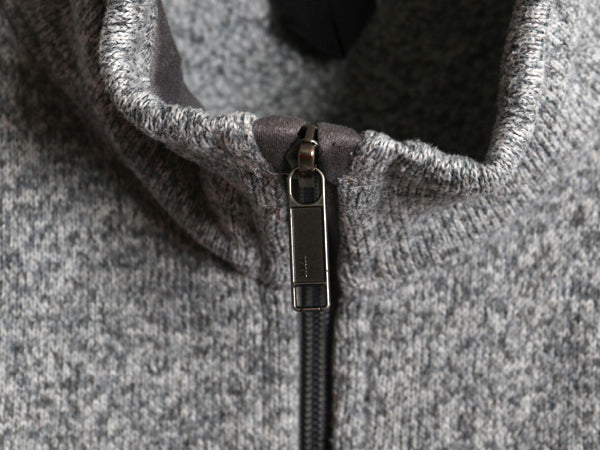 パタゴニア ベターセーター ベスト メンズ L / 古着 15年製 フリース セーター 前開き フルジップ アウトドア ハイネック 重ね着 霜降り 灰