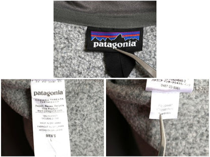 パタゴニア ベターセーター ベスト メンズ L / 古着 15年製 フリース セーター 前開き フルジップ アウトドア ハイネック 重ね着 霜降り 灰