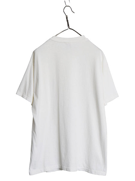 90s USA製 ライオン イラスト プリント Tシャツ メンズ L / オールド アニマル グラフィック ヘビーウェイト コットン シングルステッチ 白