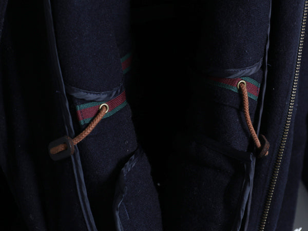 90s ポロ ラルフローレン メルトン ウール ハーフ コート メンズ XL / オールド フルジップ ロング フード パーカー ダッフル 大きいサイズ