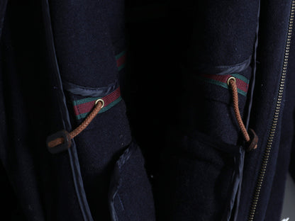 90s ポロ ラルフローレン メルトン ウール ハーフ コート メンズ XL / オールド フルジップ ロング フード パーカー ダッフル 大きいサイズ