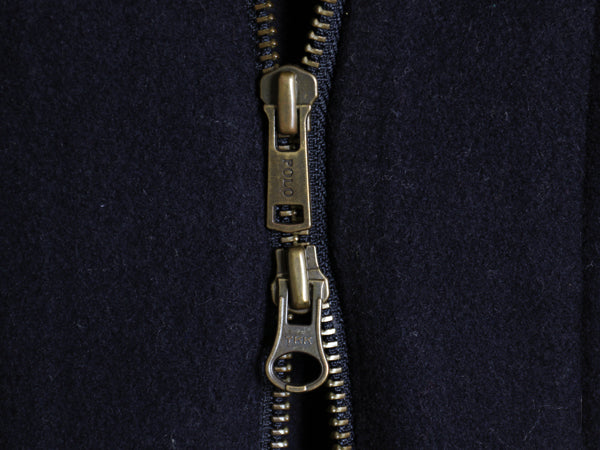 90s ポロ ラルフローレン メルトン ウール ハーフ コート メンズ XL / オールド フルジップ ロング フード パーカー ダッフル 大きいサイズ