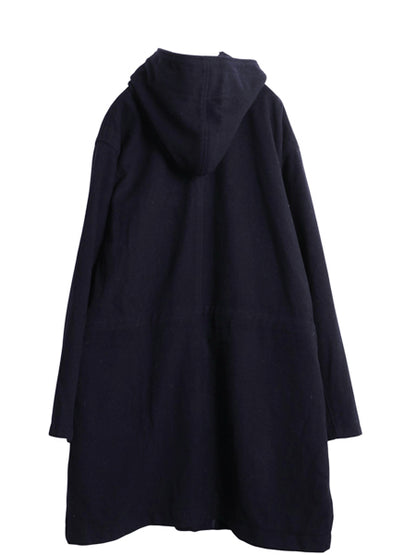 90s ポロ ラルフローレン メルトン ウール ハーフ コート メンズ XL / オールド フルジップ ロング フード パーカー ダッフル 大きいサイズ