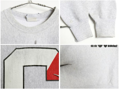 90s USA製 リー 両面 カレッジ プリント スウェット メンズ XL オールド ヘビーウェイト トレーナー 裏起毛 リバース タイプ 大きいサイズ