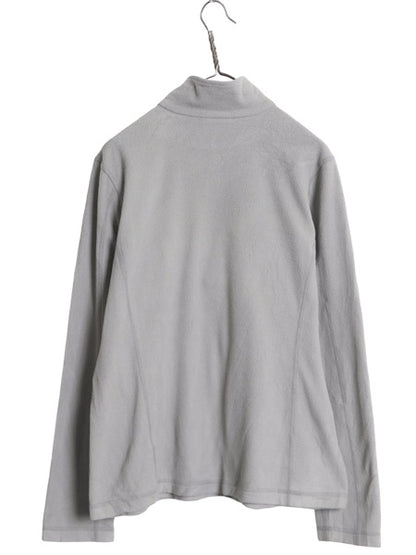 パタゴニア マイクロD ハーフジップ フリース プルオーバー レディース XL / 19年製 アウトドア ロンT 長袖Tシャツ ハイネック インナー 灰