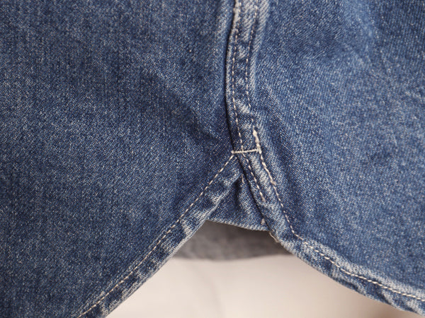 ジェイクルー 長袖 デニム シャツ メンズ M / 復刻 巨人タグ ヘビーウェイト コットン ワーク マチ付き ヴィンテージ モデル 無地 ブルー