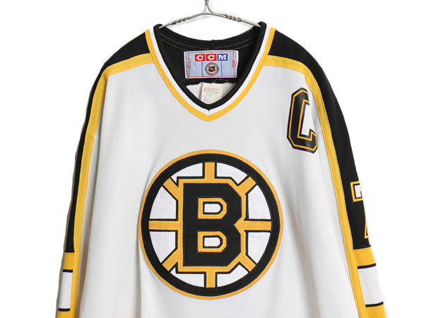 80s 90s ブルーインズ メッシュ ホッケー ジャージ メンズ L / ヴィンテージ NHL オフィシャル アイスホッケー ゲーム シャツ ユニフォーム