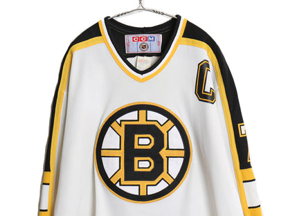 80s 90s ブルーインズ メッシュ ホッケー ジャージ メンズ L / ヴィンテージ NHL オフィシャル アイスホッケー ゲーム シャツ ユニフォーム
