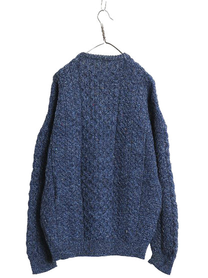 アイルランド製 Carraig Donn フィッシャーマン ウール ニット セーター メンズ レディース XL / アラン ケーブル ローゲージ 大きいサイズ