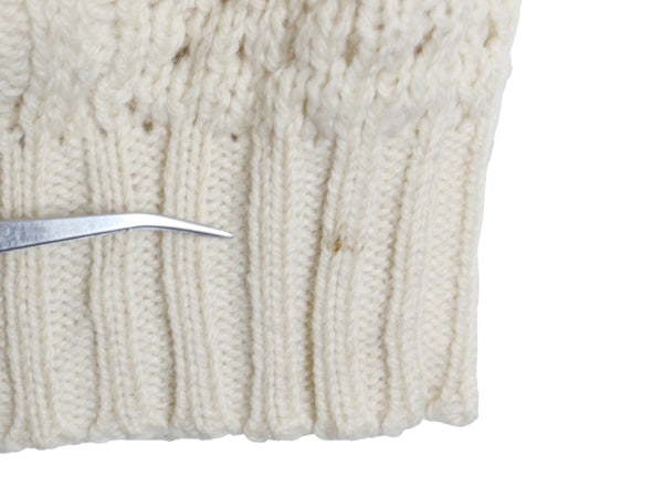 アイルランド製 フィッシャーマン ケーブル ニット ベスト メンズ XL 程/ ウール アラン ハンドメイド 手編み 前開き 重ね着 大きいサイズ