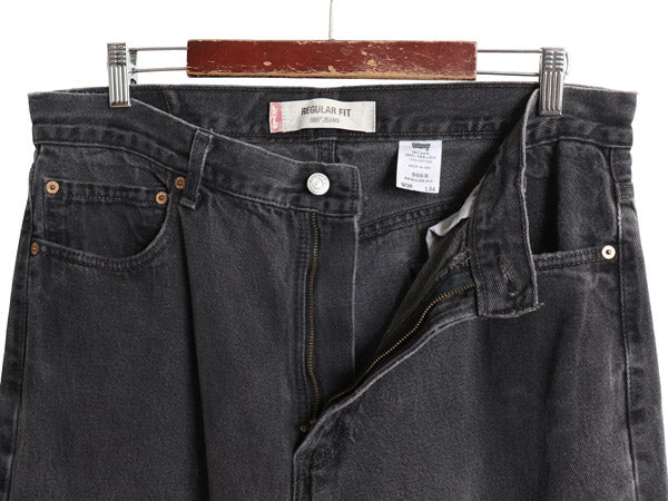 00s USA製 リーバイス 505 ブラック デニム パンツ メンズ 36 34 / オールド ジーンズ ジーパン スリム ストレート テーパード ボトムス 