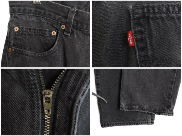 00s USA製 リーバイス 505 ブラック デニム パンツ メンズ 36 34 / オールド ジーンズ ジーパン スリム ストレート テーパード ボトムス 