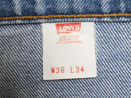 90s USA製 リーバイス 517 ブーツカット デニム パンツ 36 34 古着 オールド ジーンズ ジーパン フレア ヒゲ アタリ オレンジタブ ボトムス