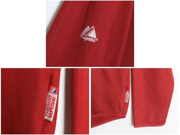 レッドソックス ジャージ プラクティス シャツ メンズ XL / MLB オフィシャル マジェスティック 裏 フリース ストレッチ 野球 大きいサイズ