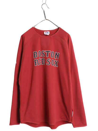レッドソックス ジャージ プラクティス シャツ メンズ XL / MLB オフィシャル マジェスティック 裏 フリース ストレッチ 野球 大きいサイズ