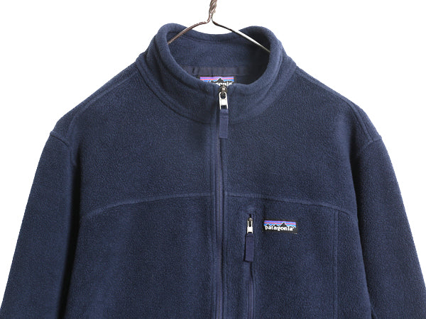 パタゴニア クラシック シンチラ フリース ジャケット メンズ М / 古着 18年製 ジャンパー ブルゾン アウトドア フルジップ ハイネック 紺