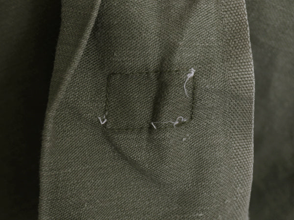 70s 米軍実物 USMC コットン サテン ユーティリティ シャツ M / 古着 ヴィンテージ OG107 シャツ袖 4th 軍物 ミリタリー 海兵隊 ステンシル