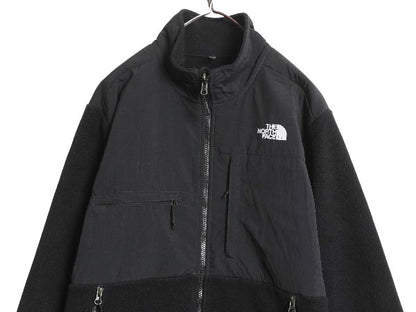 ノースフェイス デナリ ジャケット メンズ М アウトドア フリース ナイロン ブルゾン ジャンパー ハイネック フルジップ ワンポイント 黒