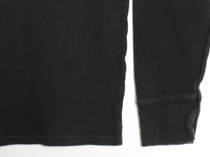 ポロ ラルフローレン 長袖 サーマル Tシャツ メンズ M / ロンT ワッフル コットン カットソー ワンポイント ストレッチ インナー ブラック