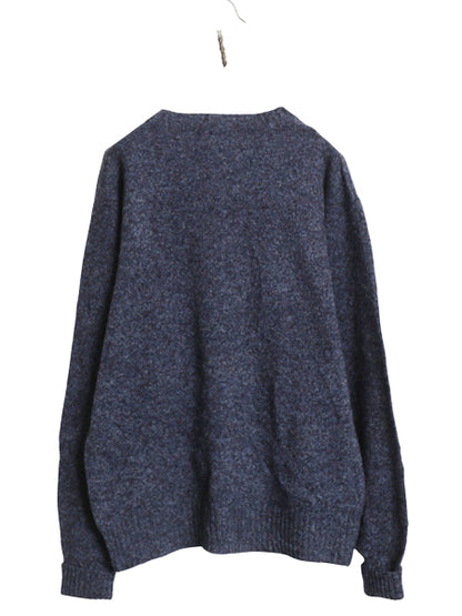 90s ペンドルトン ニット セーター メンズ L / オールド シェットランド ウール クルーネック 長袖ニット シンプル ミックスカラー 無地 青